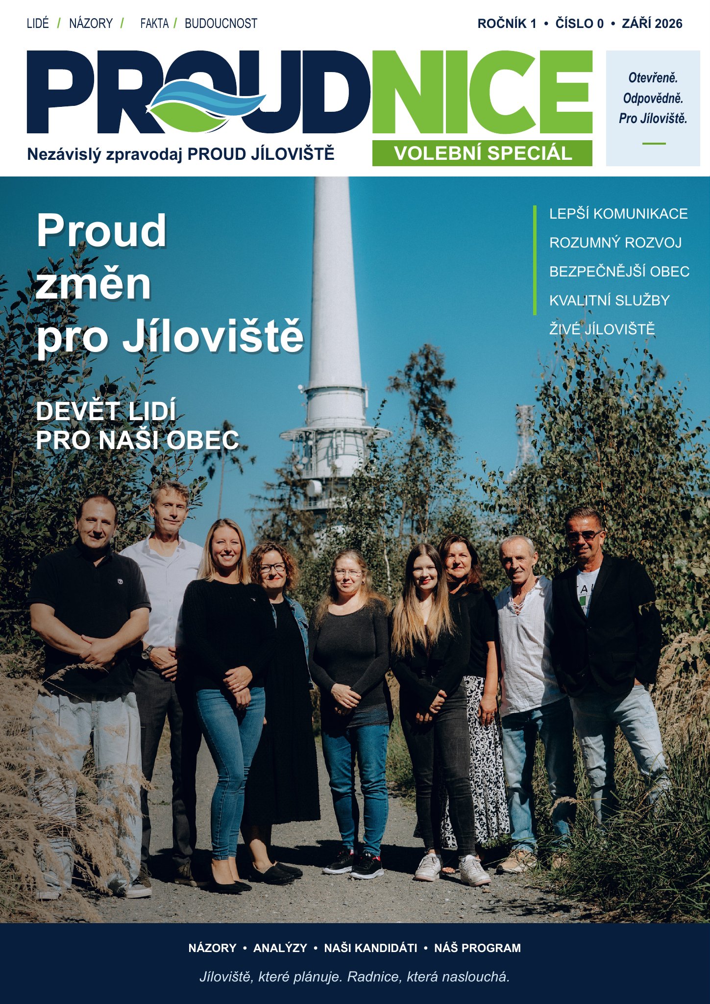 PROUDNICE, strana 1: titulní strana